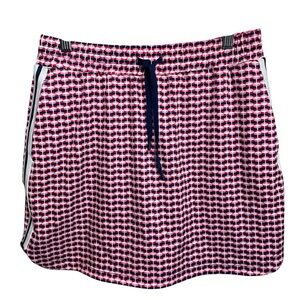 Lady Hagen Off to the Races Retro Geo Cherry Red Golf Active Skort NEW w/tags